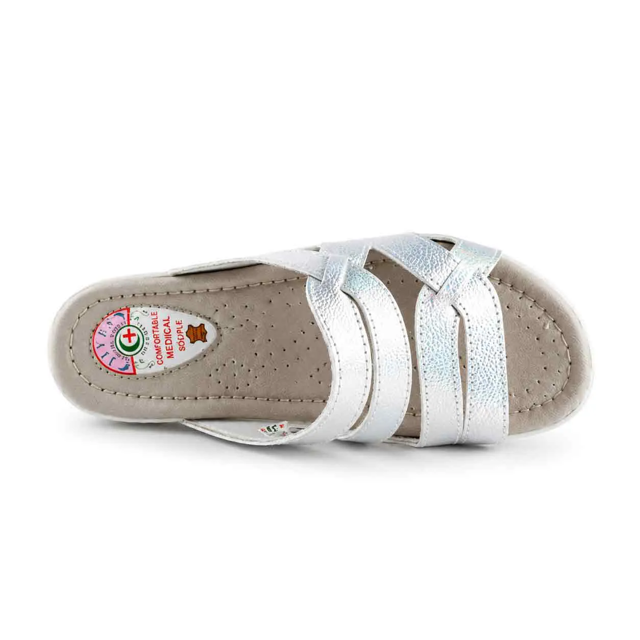 Sandale medicale Confort pour femme 504 argent.................  miniature